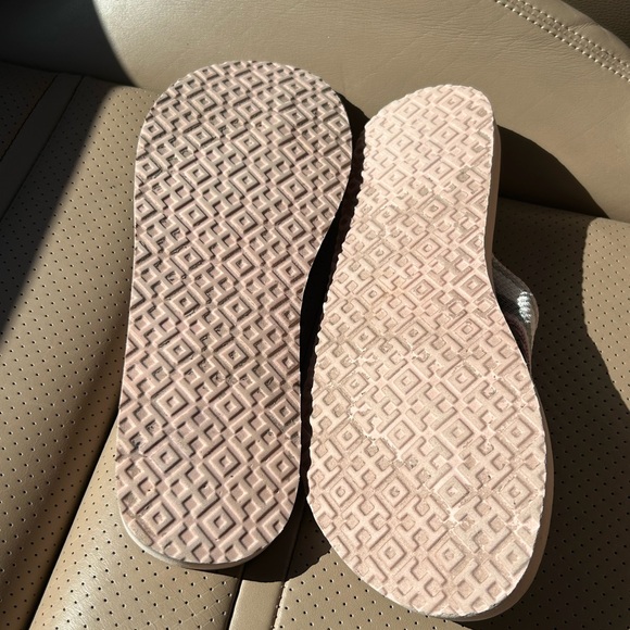 Tory Burch Pink and White Flip Flops - Picture 3 of 3